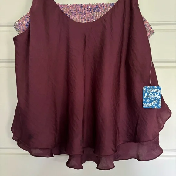 • NWT! [Free People] Sequined Layering Cami • - Picture 3 of 12